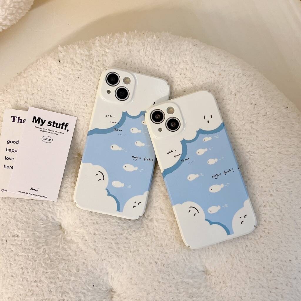 Ốp Điện Thoại Cứng Họa Tiết Cá Ma Thuật Cho IPhone 11 11ProMax 12 12Pro 12ProMax 13 13Pro 13ProMax 14 14Pro 14plus 14ProMax