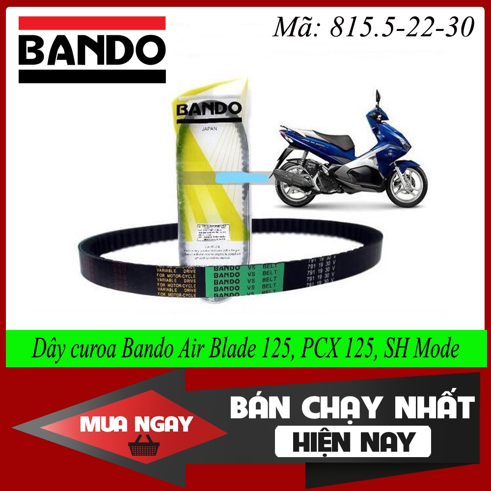Dây curoa Bando xe máy Air Blade 125, PCX 125, SH Mode, Lead 125 (Mã số 815.5-22-30)