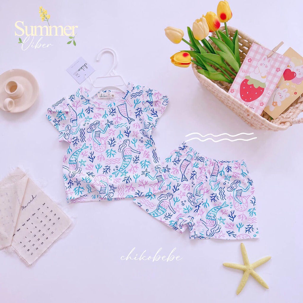 CHIKOBEBE SET PHỐI MẪU BÉ GÁI VAI BÈO