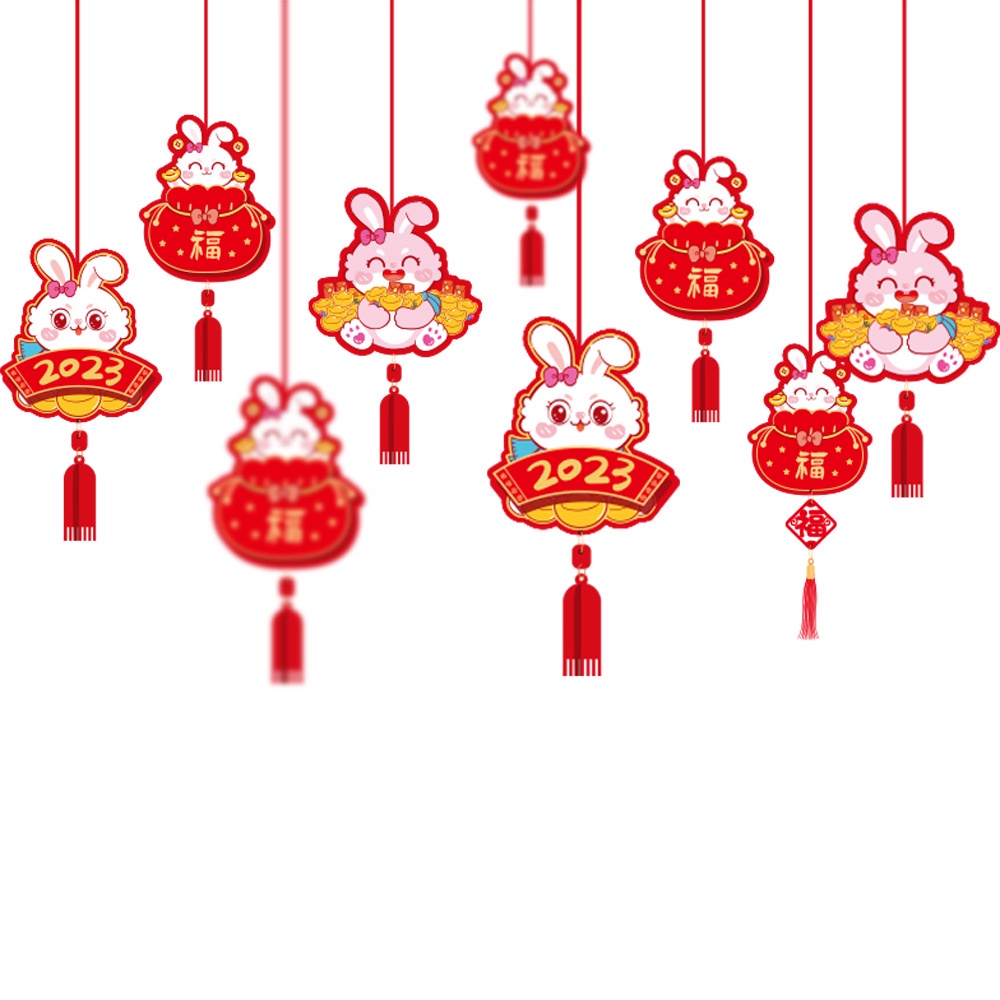 Set 6 Phụ Kiện Treo Trang Trí Năm Mới 2023 CNY