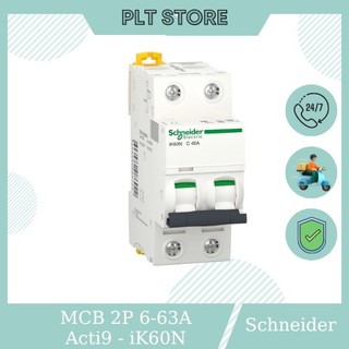 Cầu dao tự động, mcb schneider acti9 ik60n cb 2p, 6ka, 230v, c curve 6a - 63a