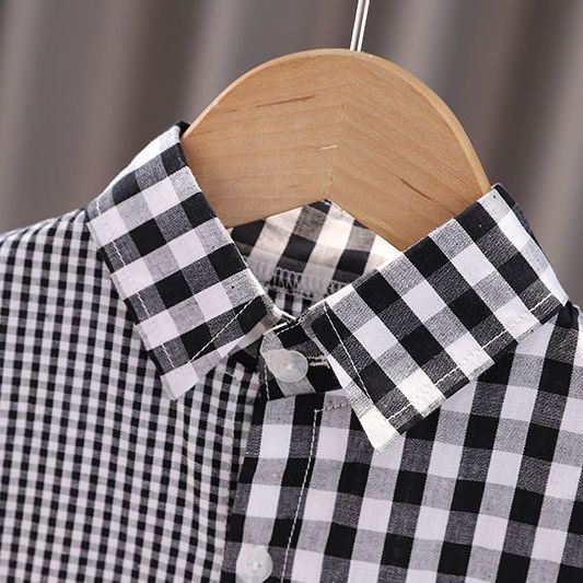Áo Sơ Mi Cotton Nguyên Chất Dài Tay Phong Cách Mới Cho Bé Trai