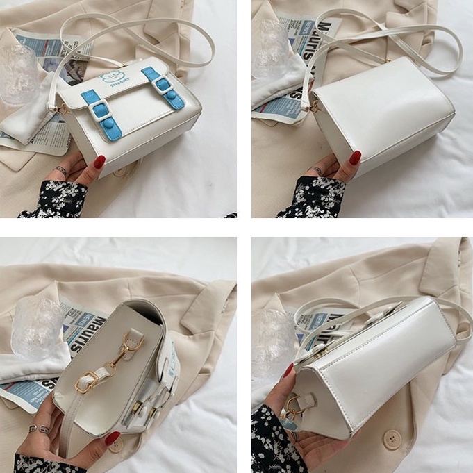 Túi Đeo Chéo Hình Vuông Nhỏ Thêu Họa Tiết Dễ Thương Phong Cách Nhật Bản Thời Trang 2022