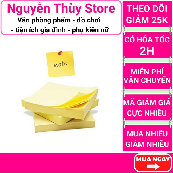 Combo 2 xấp giấy ghi nhớ vàng 200 ♥️FREESHIP ♥️Có quà tặng ♥️Combo 2 xấp giấy ghi nhớ vàng 200- Nguyễn Thùy Store