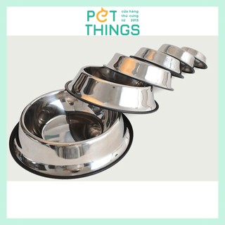 Chén inox thô cho chó mèo