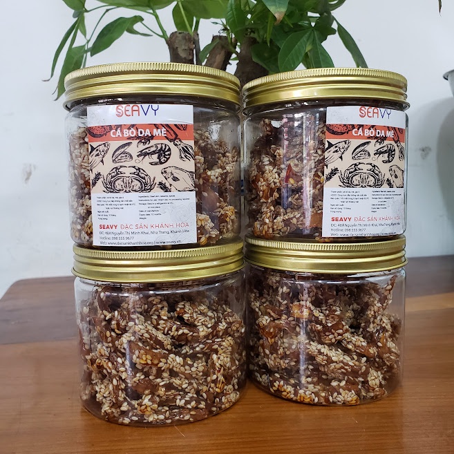 🐟🌶️ Cá bò da sợi mè, tẩm gia vị ăn liền mềm dai, đặc sản Nha Trang, hộp 200 gram - Seavy 🐟🌶️