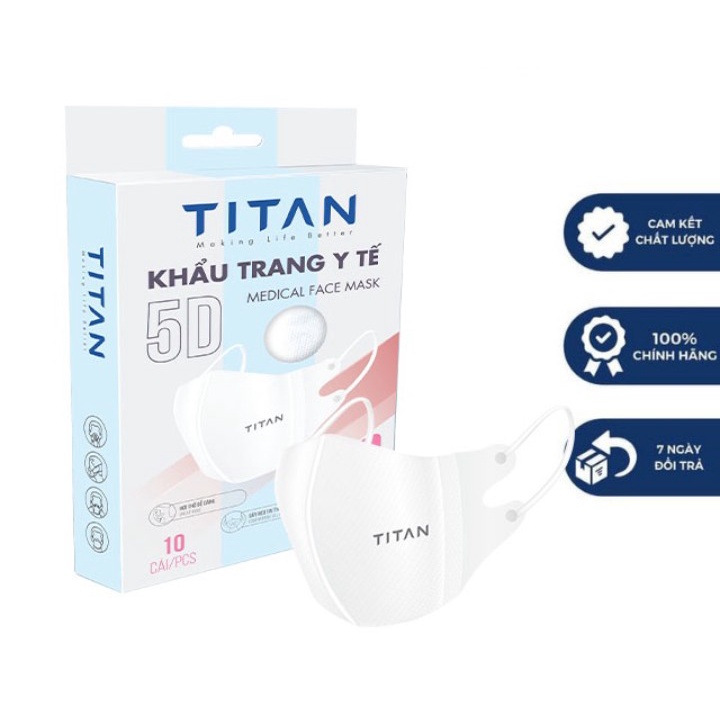 COMBO 10 tui Zip 100 CÁI 5D Mask Khẩu trang An Tam  kháng khuẩn
