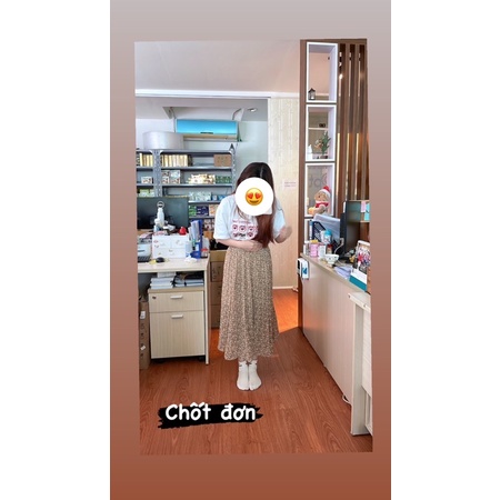 Chân váy von hoa nhí