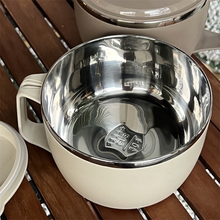 Tô Ăn Mì Có Nắp Đậy Bằng Thép Không Gỉ Hai Lớp Thân Thiện Với Môi Trường Chống Bỏng 1000ML1300ML