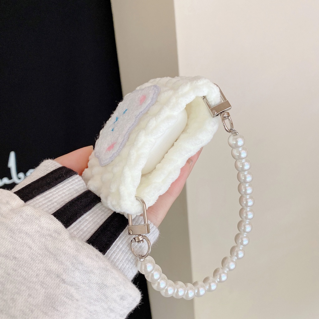 Vỏ Bảo Vệ Hộp Sạc Tai Nghe Bluetooth Airpods 1 / 2 3 Pro2 2022 Bằng Tpu Mềm Hình Túi Xách Gấu Bông Đan Tay Chống Thất Lạc