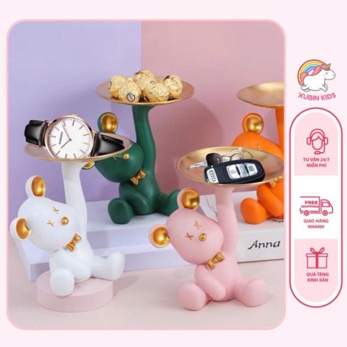 KỆ GẤU BÊ KHAY ĐỰNG HOA QUẢ DECOR