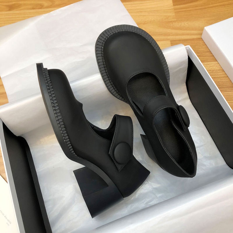 Qiayiluo Giày Búp Bê Mũi Tròn Phong Cách Vintage Cho Nữ