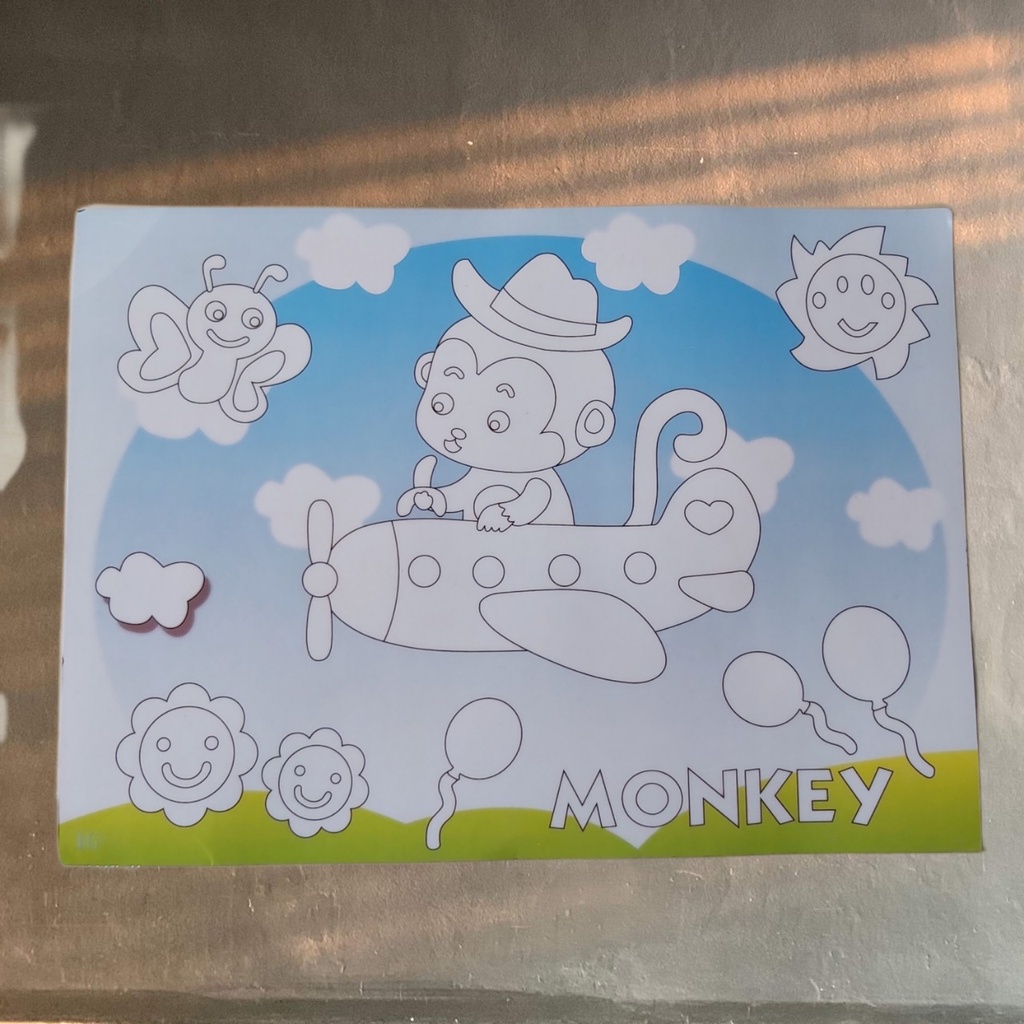 TRANH XÉ DÁN GIẤY XỐP CHO BÉ RÈN LUYỆN TÍNH KHÉO LÉO 29x21CM