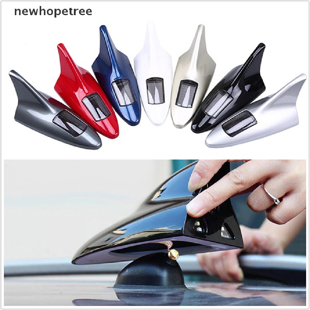 Ăng Ten Vây Cá Mập Có Đèn LED 8 Bóng Sử Dụng Năng Lượng Mặt Trời Gắn Đuôi Xe Hơi Ốp Giày Thể Thao Thời Trang Năng Động