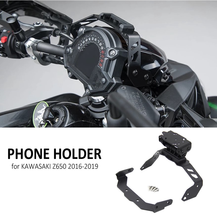Phù Hợp Giá Đỡ Điện Thoại / Thiết Bị Định Vị GPS Mở Rộng Cho Kawasaki Z650 Z 650 2016 2017 2018 2019