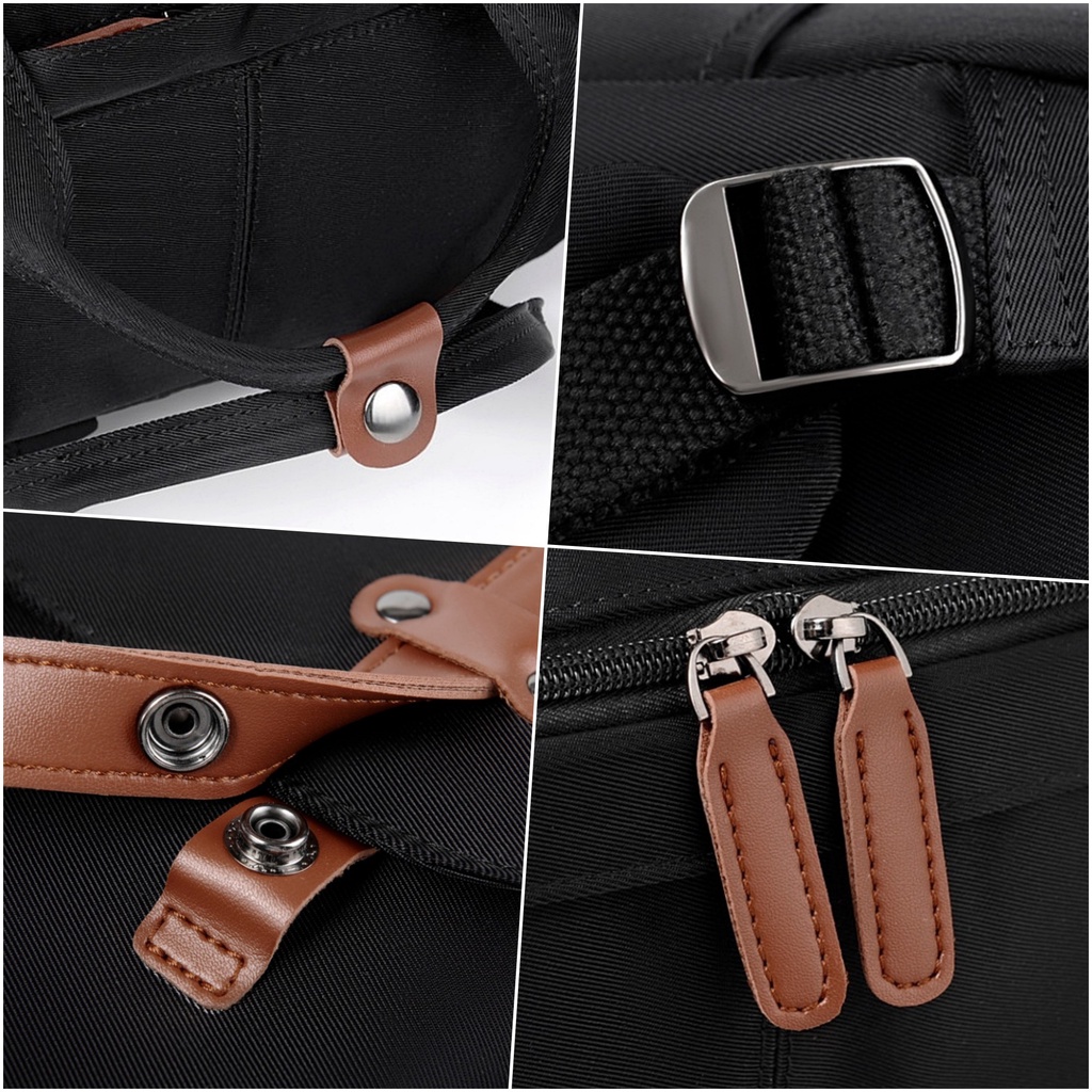 Balo nam nữ DETOLO đựng laptop 14 15,6" công sở nhỏ gọn đi làm, đi học cho học sinh nam nữ