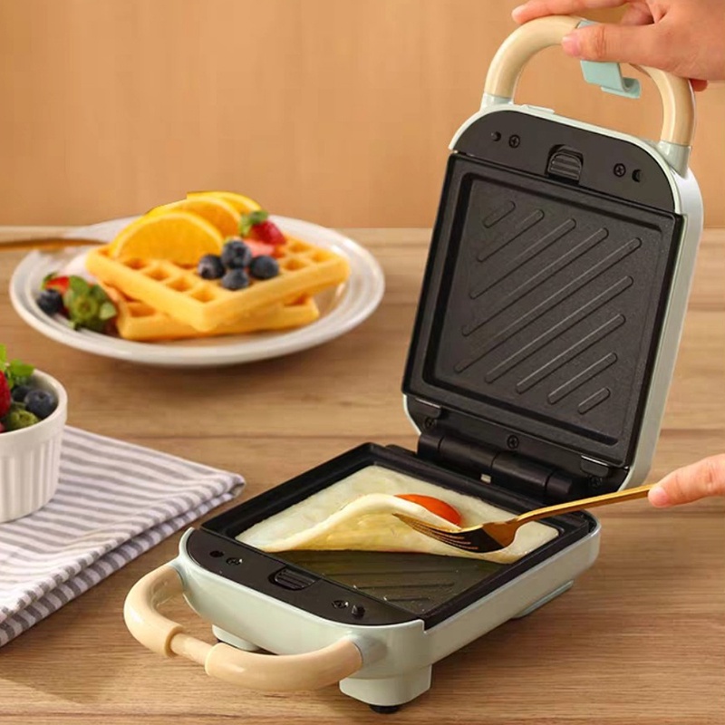 Máy Kẹp Nướng Bánh Mì Máy Ép Bánh Mì Sandwich Máy Làm Bánh Waffle Rán Trứng Làm Đồ Ăn Sáng Nướng Thịt 2 Mặt Nướng Nhanh