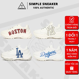 Giày MLB LA Dodgers Chính Hãng 🔴SIMPLE SNEAKER🔴 MLB Big Ball Chunky Boston Red Sox Đế 6cm Chuẩn Auth Full Box