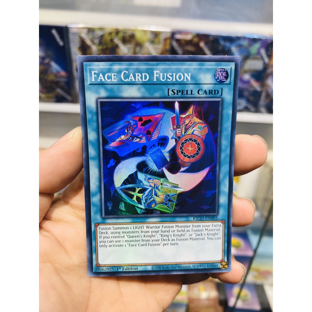 Thẻ bài YugiOh! Mã KICO-EN005 - Face Card Fusion - Super Rare - 1st Edition
