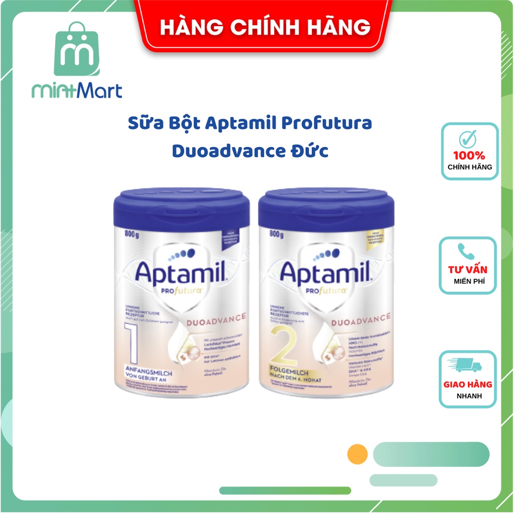 Sữa Bột Aptamil Bạc Profutura Duo advance Đức - Lon 800G