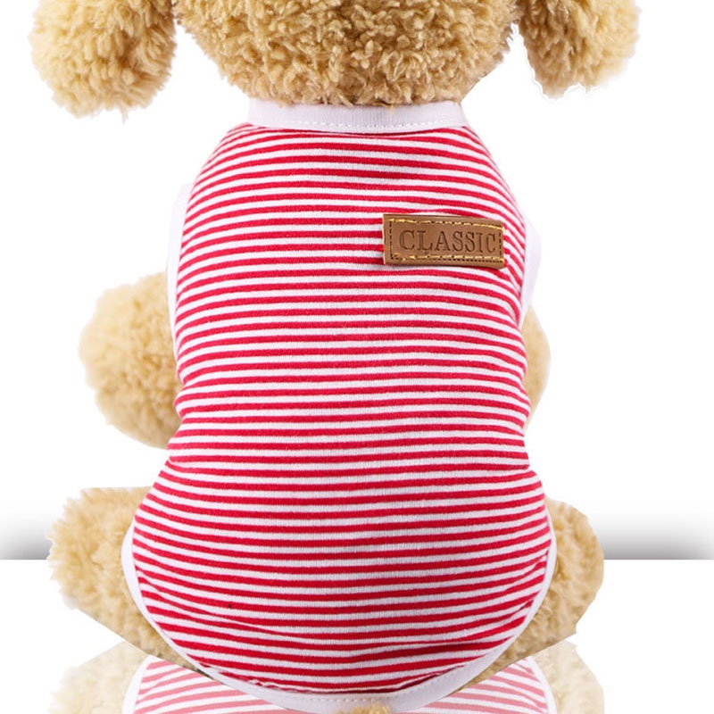 Áo Tank Top Kẻ Sọc Thoáng Khí Thời Trang Xuân Hè Cho Thú Cưng