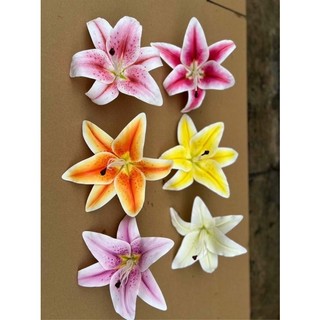 Đầu bông hoa ly xốp V24 cao su, hàng loại đẹp 20-22cm | Phụ kiện trang trí