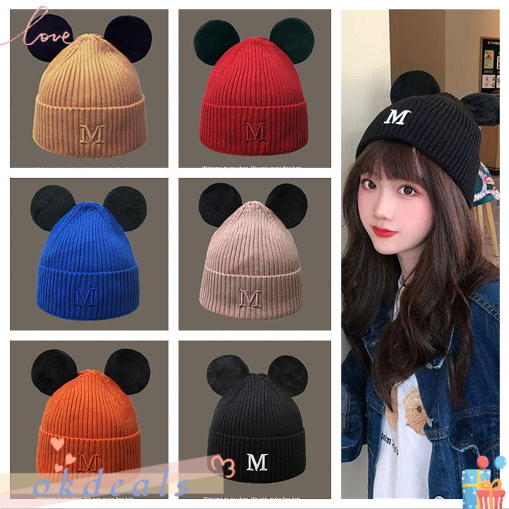 Mũ Tai Bèo Dày Dặn Mềm Mại Thêu Họa Tiết Handmade Thời Trang Mùa Đông Cho Nữ