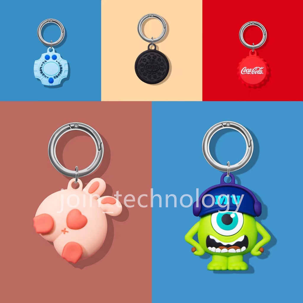 Iphone Airtag case positioning tracking anti-lost device cartoon pvc material+buckle Cartoon style