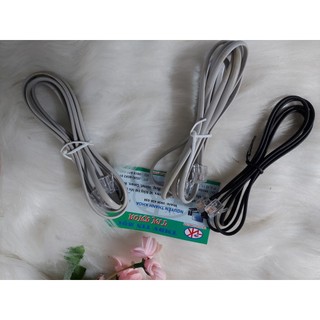 Dây cáp điện thoại bấm sẵn 2 đầu rj11