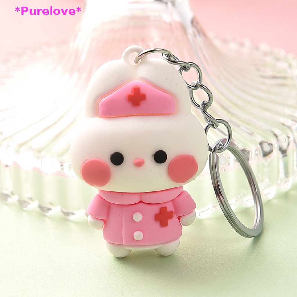 Móc Khóa Hình Búp Bê Hoạt Hình Ba Chiều Bằng Nhựa Mềm Sáng Tạo Mới