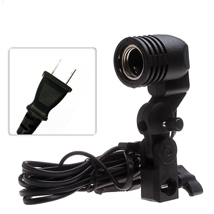 Bracket Gắn Dù + Đuôi Đèn  E27 Dành Cho Các Studio Chụp Hình