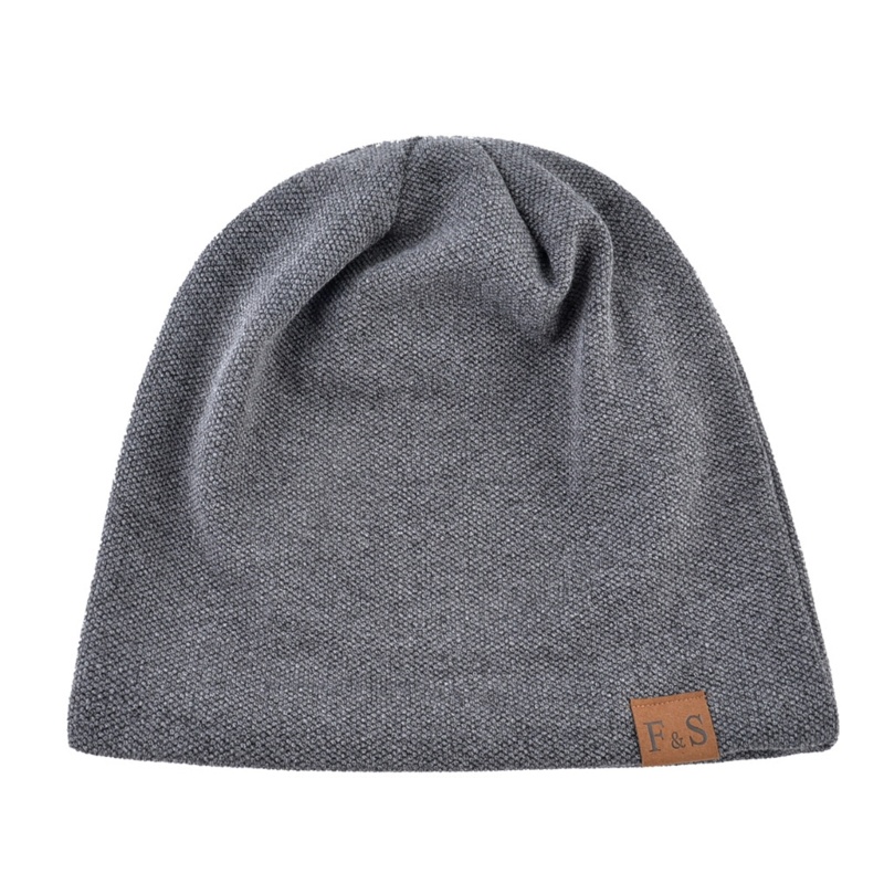 Mũ Beanie Dệt Kim Mềm Mại Màu Trơn Giữ Ấm Mùa Đông Dành Cho Nam Nữ