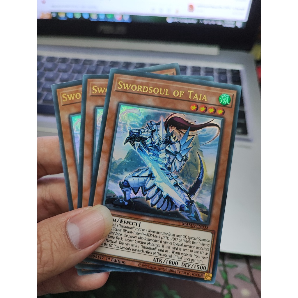 1 lá thẻ bài Swordsoul of Taia - MAMA-EN035 - Ultra Rare 1st Edition