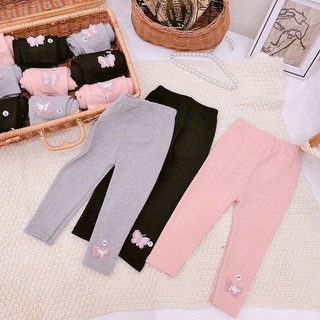 Quần legging len tăm mềm đính nơ họa tiết cho bé gái từ 8-20kg