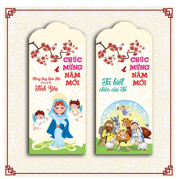 Bộ 10 bao Lì Xì Công Giáo Tết Nguyên Đán