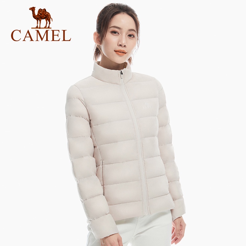 Áo khoác thể thao CAMEL cổ đứng siêu nhẹ giữ ấm thời trang cho nữ