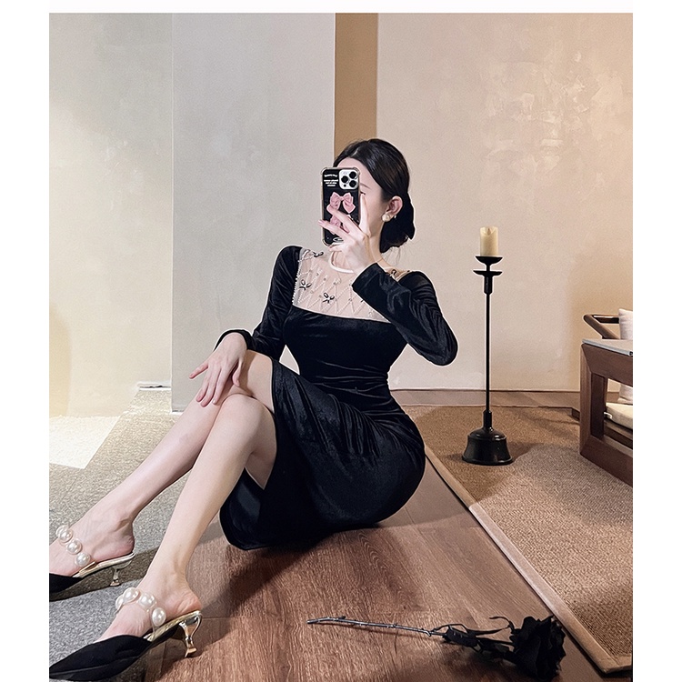 Áo Nữ Tay Dài Đính Nơ Thời Trang Quyến Rũ