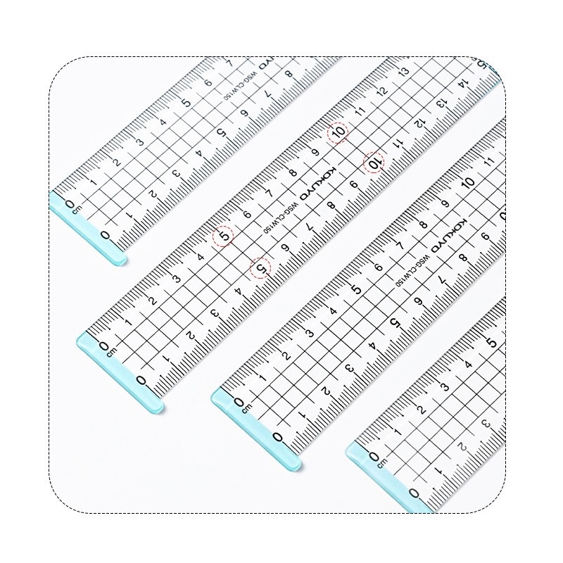 Thước Đo Hai Mặt Bằng Acrylic Trong Suốt 15cm C7272