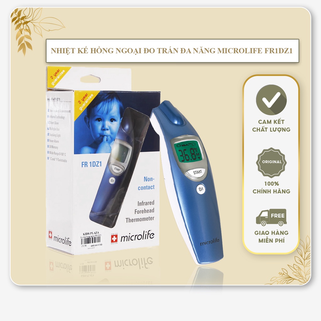Nhiệt kế hồng ngoại đo trán MICROLIFE FR1DZ1 - Nhiệt kế 3 trong 1 , đo nhanh chỉ 1 giây - Thương Hiệu Thụy Sỹ