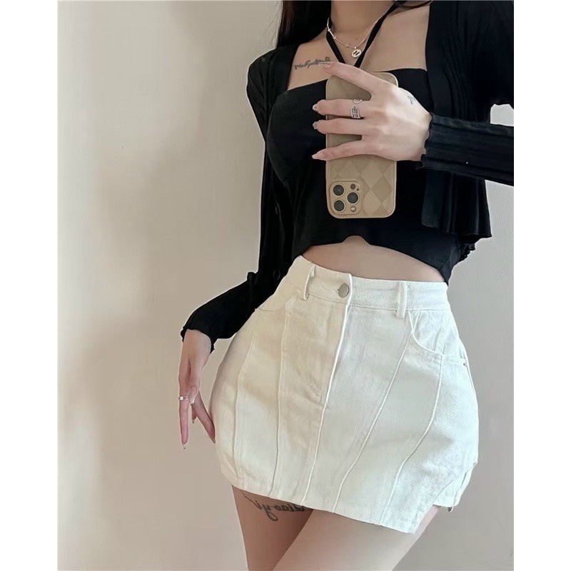 CHÂN VÁY KAKI VẠT SIÊU HACK DÁNG SIÊU HOT LYIUT