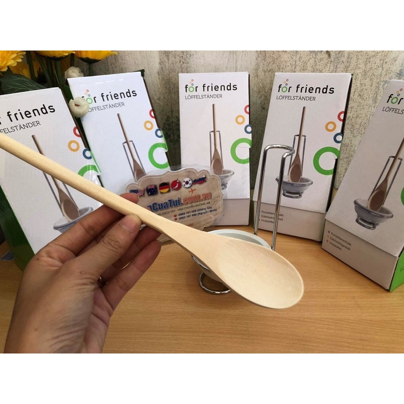 GIÁ ĐỂ THÌA MUÔI NẤU FOR FRIENDS giúp thẩm mỹ và sạch bếp khi nấu