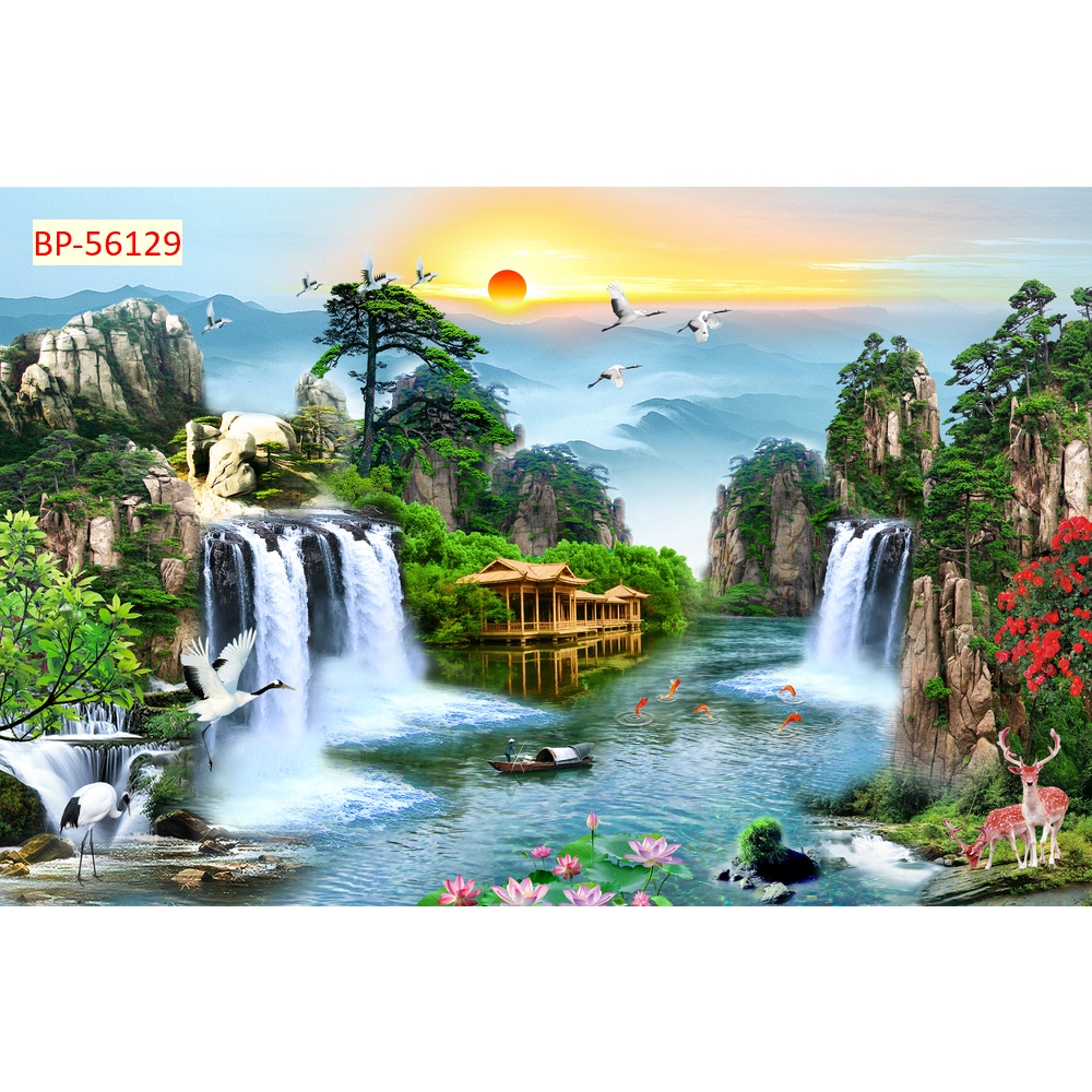 Tranh 3D Sơn thủy Cao Cấp, đa dạng mẫu mã