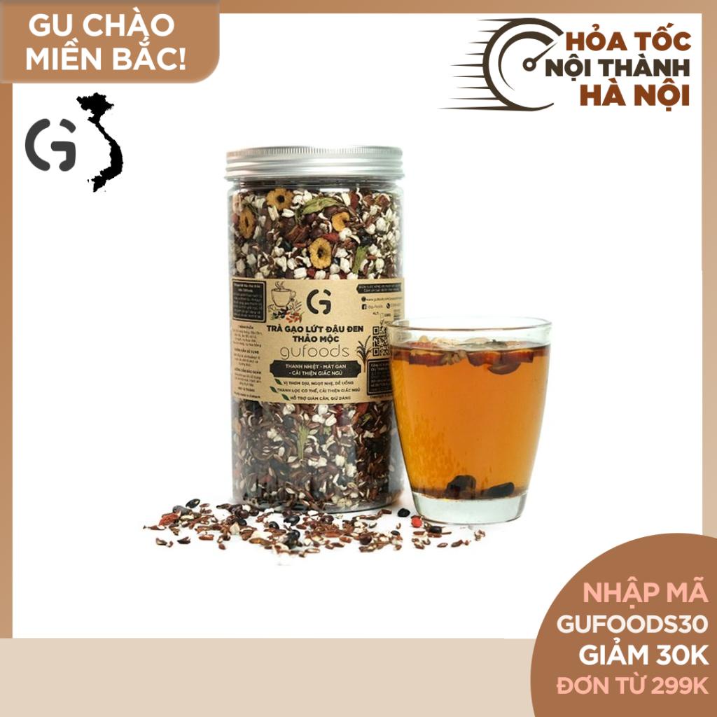 Trà gạo lứt đậu đen GUfoods-Thanh nhiệt, Mát gan, Cải thiện giấc ngủ