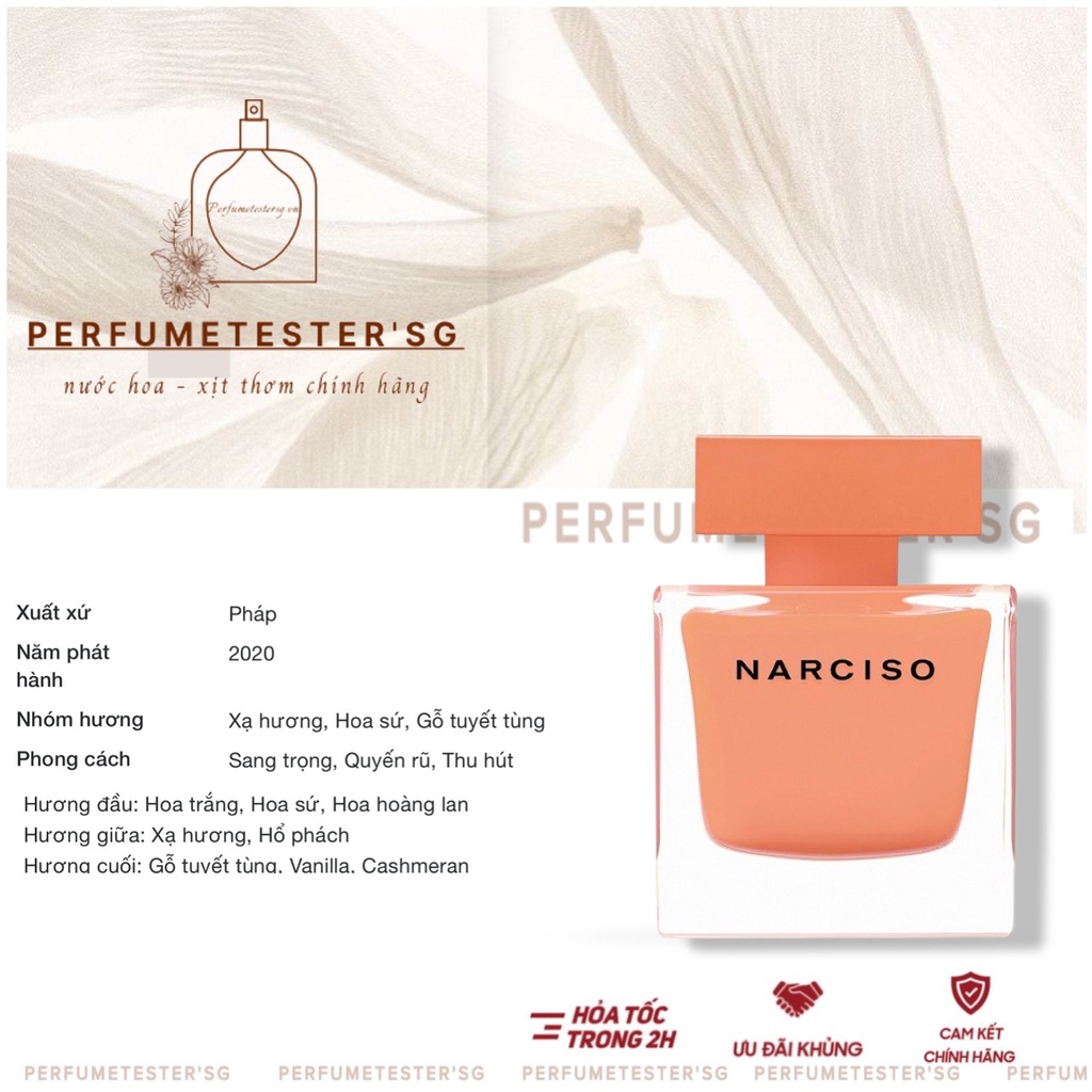 Nước hoa  Narciso Rodriguez Ambree -perfumetester