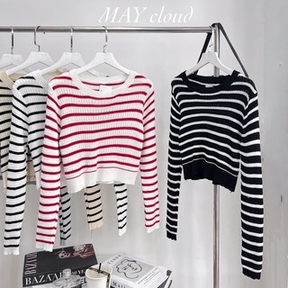 Áo len tay dài mỏng sọc