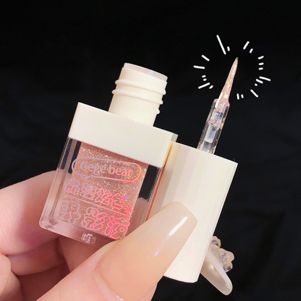 Phấn Mắt Dạng Lỏng Gege Bear Màu Lấp Lánh Chống Thấm Nước Trang Điểm Bắt Sáng Cho Nữ PK Kobeleen