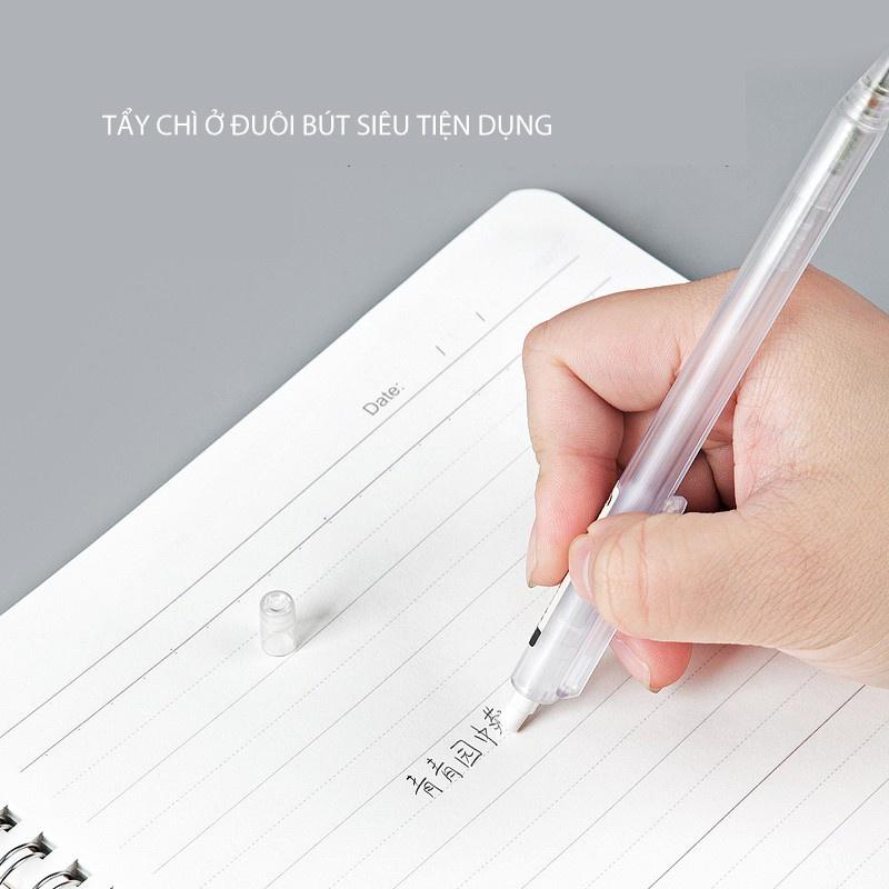 Bút Chì Bấm Guangbo 14001D 0.5, 0.7mm (HÀNG CHÍNH HÃNG), Bút chì bấm 2B có tẩy - Loki
