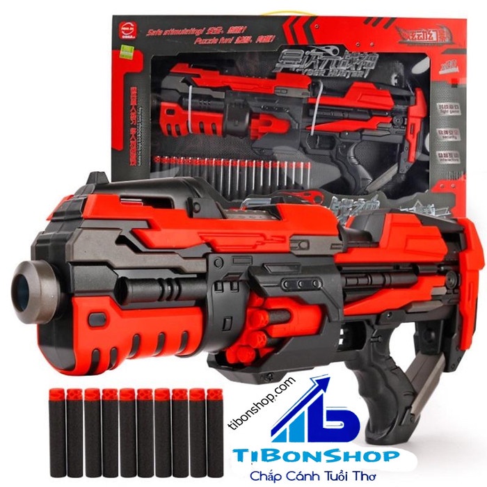 Đồ Chơi Que Xốp Trẻ Em kèm 20 Que Xốp-Đồ Chơi Sung Nerf nhựa ABS Cao Cấp Dùng Cơ Cỡ Lớn Vận Động Ngoài Trời