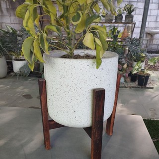 Chân giá đỡ chậu cây, đôn gỗ để cây cảnh, BONSAI, trang trí nhà cửa bằng gỗ MUỒNGĐEN,IKLV- D-28CM CAO 30CM. MÀU NÂU ĐEN.