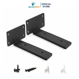 Bộ 2 giá đỡ kệ dấu chân chữ T BLUEZON, pát sắt đỡ kệ gỗ treo tường, decor trang trí